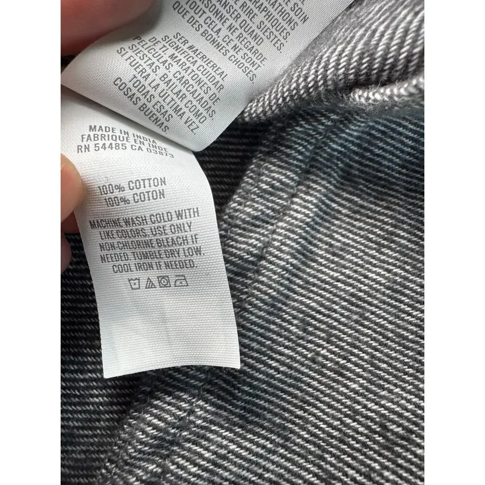 Aerie Womens Button Front Shirt Gray Cotton Long Sleeve Casual Small - Picture 6 of 9